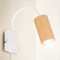 Brilagi - Flexible Wandleuchte SELE 1xGU10/30W/230V weiß/Eichendekor