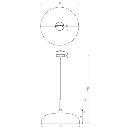 Brilagi - Hängeleuchte ABRAHAM 1xE27/60W/230V d 45 cm weiß