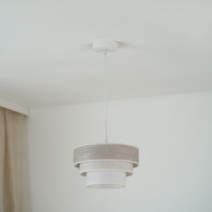 Brilagi - Hängeleuchte ALASKA LUNETA 1xE27/15W/230V d 25 cm grau/cremefarben