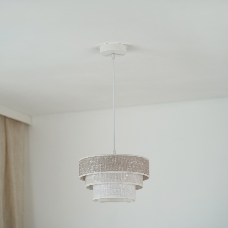 Brilagi - Hängeleuchte ALASKA LUNETA 1xE27/15W/230V d 25 cm grau/cremefarben