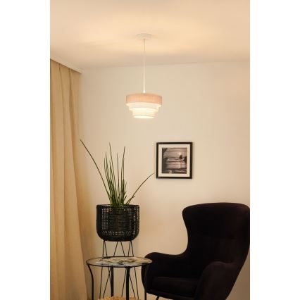 Brilagi - Hängeleuchte ALASKA LUNETA 1xE27/15W/230V d 25 cm grau/cremefarben