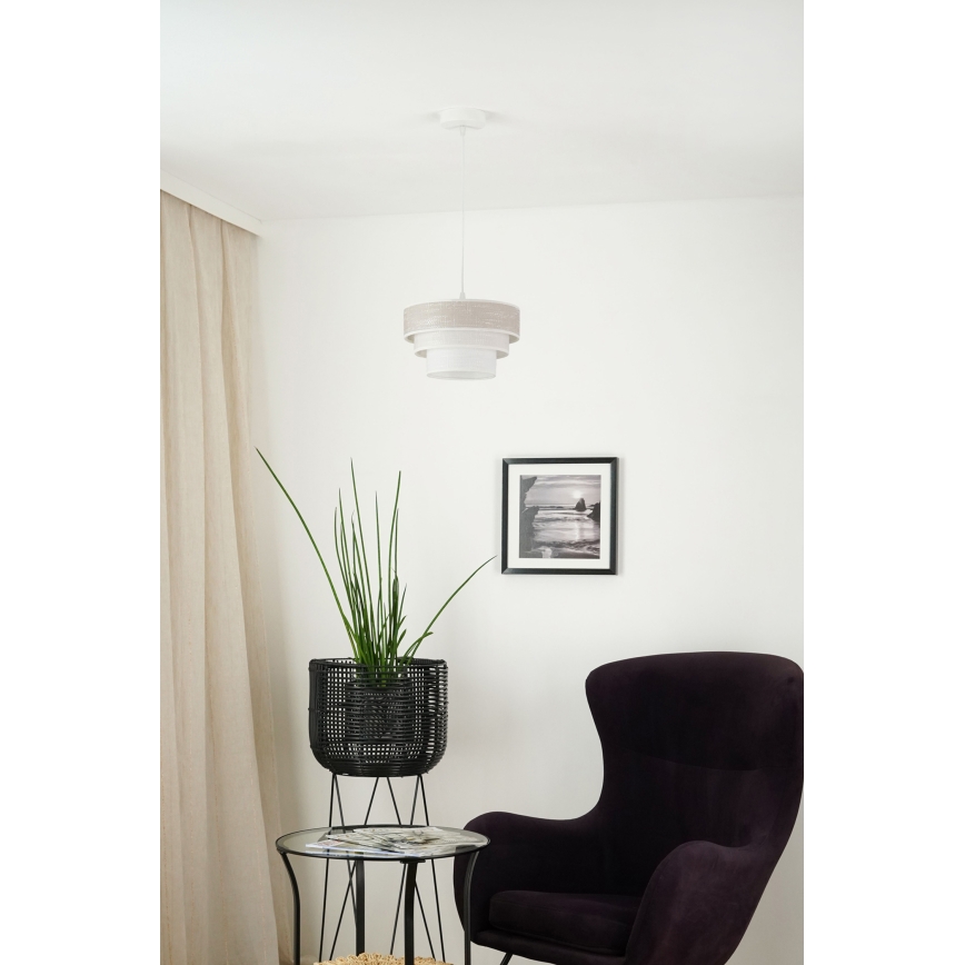 Brilagi - Hängeleuchte ALASKA LUNETA 1xE27/15W/230V d 25 cm grau/cremefarben