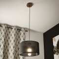 Brilagi - Hängeleuchte an Kabel ANTHONY 1xE27/60W/230V Eiche Nussbaum/Schwarz