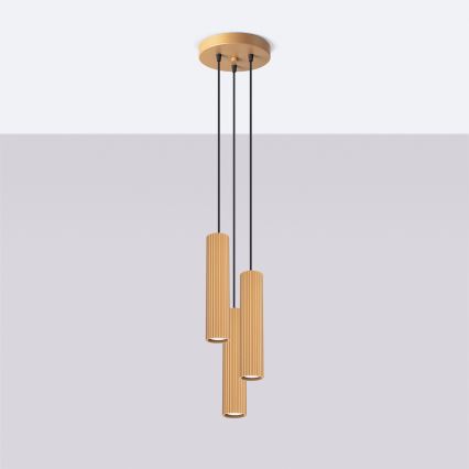 Brilagi - Hängeleuchte an Kabel CRESTO 3xGU10/10W/230V goldfarben