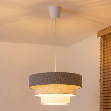 Brilagi - Hängeleuchte an Kabel LUNETA 1xE27/60W/230V Ø 40 cm grau/creme/weiß