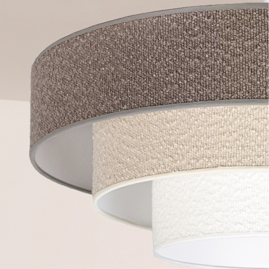 Brilagi - Hängeleuchte an Kabel LUNETA 3xE27/60W/230V Ø 80 cm grau/creme/weiß