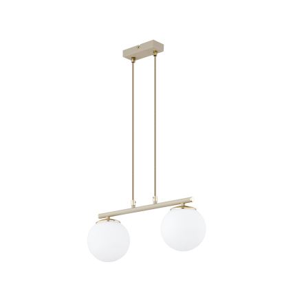 Brilagi - Hängeleuchte an Kabel MILO 2xE27/60W/230V beige/gold