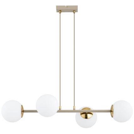 Brilagi - Hängeleuchte an Kabel MILO ECRU 4xE27/60W/230V beige/gold