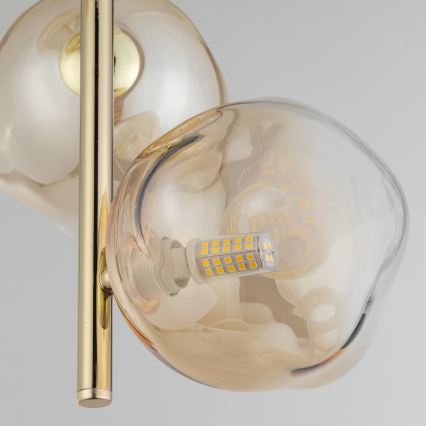 Brilagi - Hängeleuchte an Kabel VULCANO 3xG9/8W/230V gold/rauchbeige