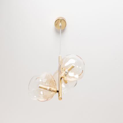 BRILAGI - Hängeleuchte an Kabel VULCANO 3xG9/8W/230V gold/rauchbeige