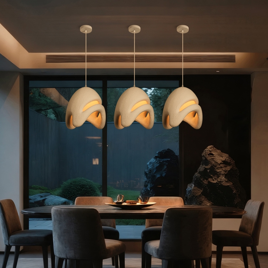 BRILAGI - Hängeleuchte an Kabel WABI SABI 1xE27/60W/230V Ø 35 cm weiß