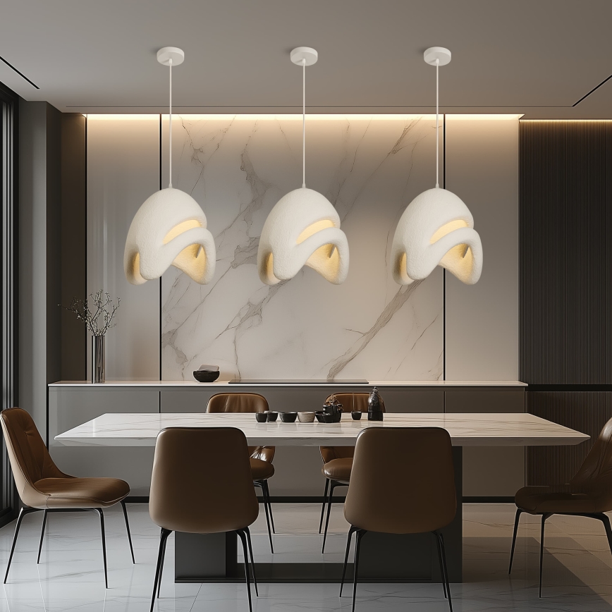 BRILAGI - Hängeleuchte an Kabel WABI SABI 1xE27/60W/230V Ø 35 cm weiß