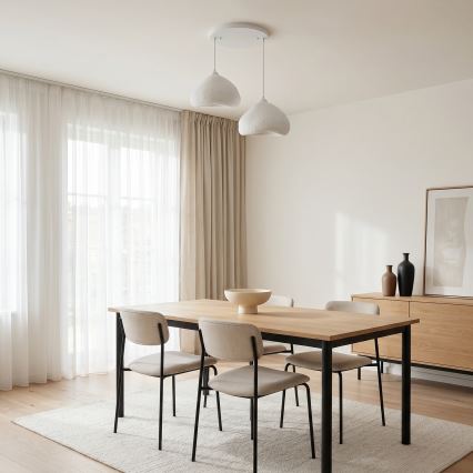 Brilagi - Hängeleuchte an Kabel WABI SABI 2xE27/40W/230V Ø 45 cm weiß