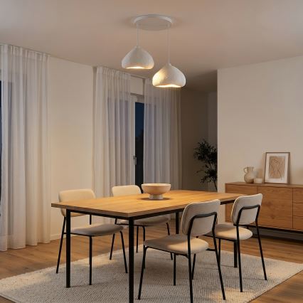 Brilagi - Hängeleuchte an Kabel WABI SABI 2xE27/40W/230V Ø 45 cm weiß