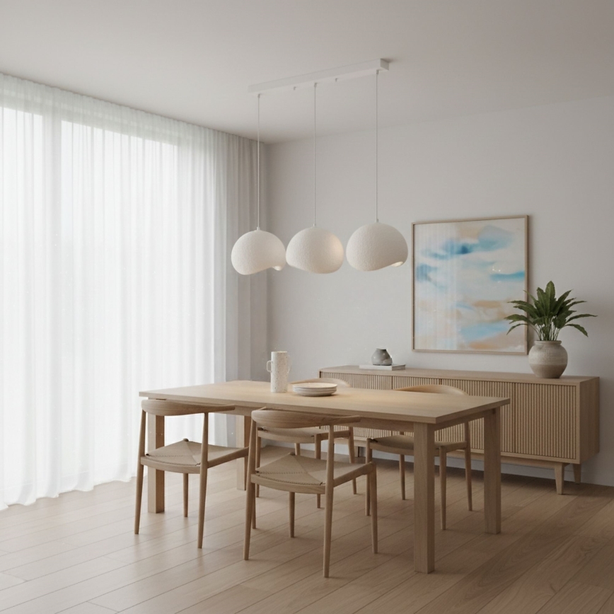 Brilagi - Hängeleuchte an Kabel WABI SABI 3xE27/40W/230V weiß