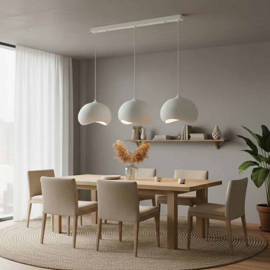 Brilagi - Hängeleuchte an Kabel WABI SABI 3xE27/40W/230V weiß