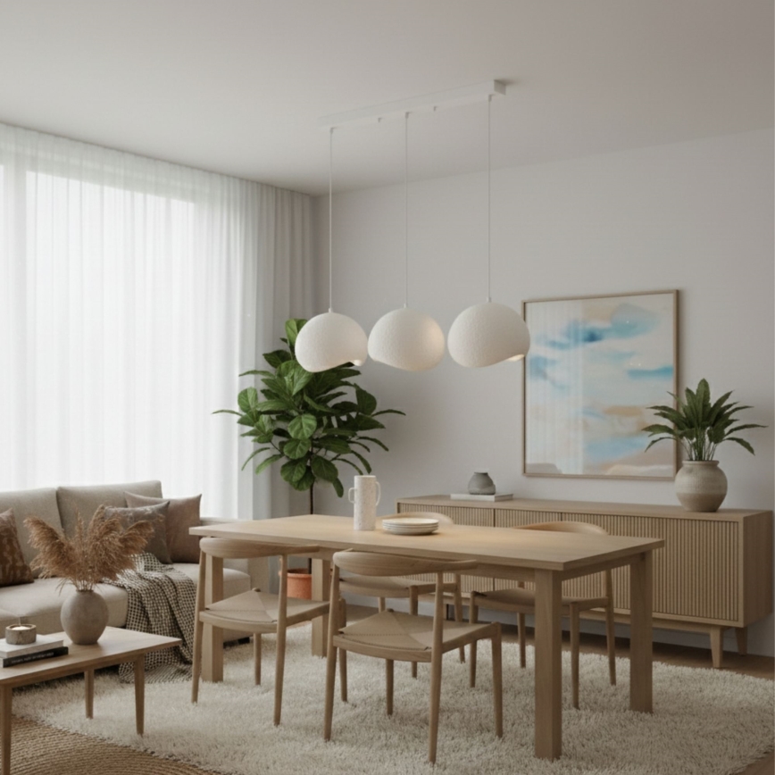 Brilagi - Hängeleuchte an Kabel WABI SABI 3xE27/40W/230V weiß