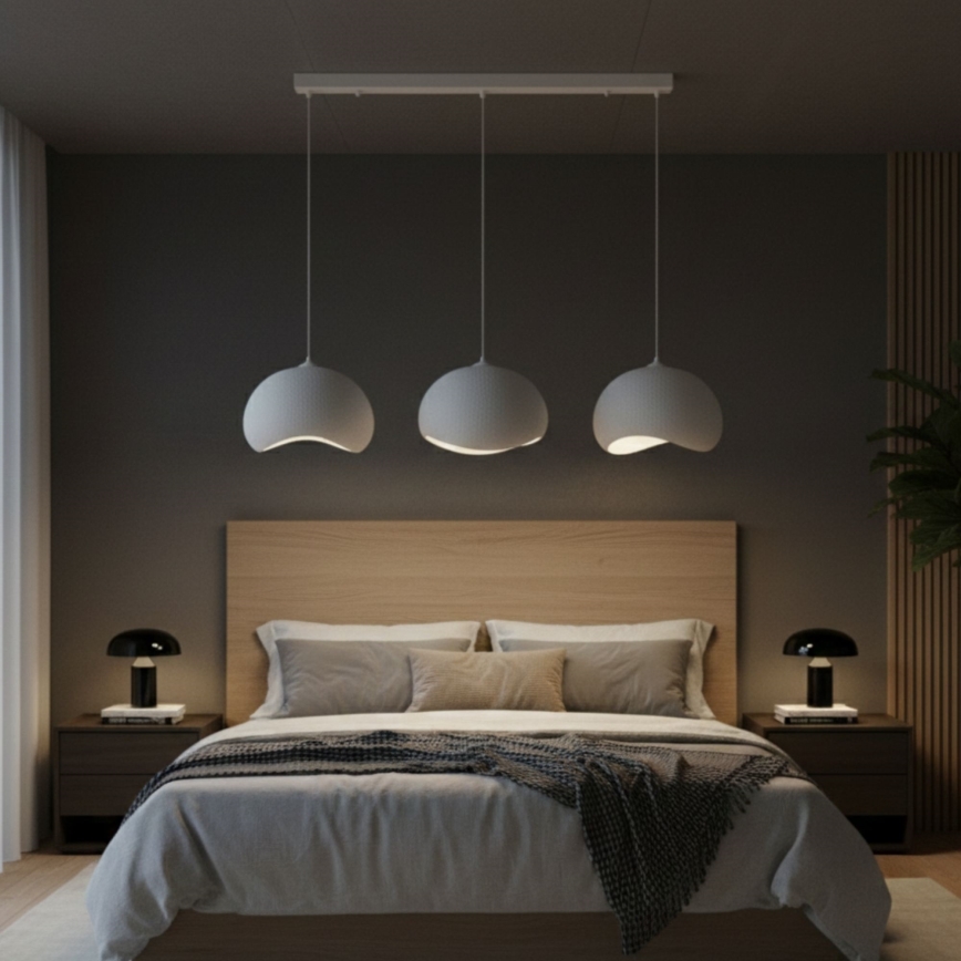 Brilagi - Hängeleuchte an Kabel WABI SABI 3xE27/40W/230V weiß