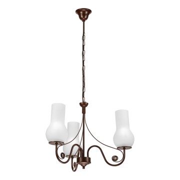Brilagi - Hängeleuchte an Kette COTTAGE 3xE14/40W/230V braun/weiß