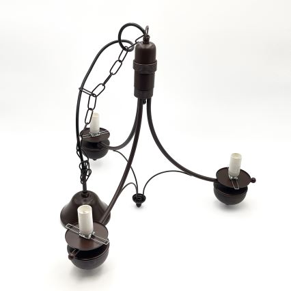 Brilagi - Hängeleuchte an Kette COTTAGE 3xE14/40W/230V Eiche/weiß