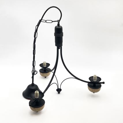 Brilagi - Hängeleuchte an Kette COTTAGE 3xG9/40W/230V Buche/weiß