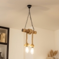BRILAGI - Hängeleuchte an Kette KOS 2xE27/60W/230V Buche