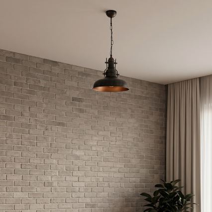 Brilagi - Hängeleuchte an Kette PYRONIC 1xE27/40W/230V, Ø 32 cm, Bronze/Patina