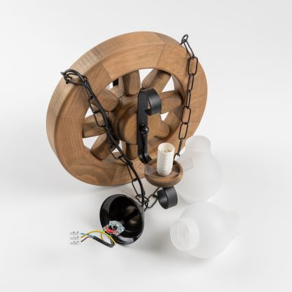 Brilagi - Hängeleuchte an Kette ROATA 2xE14/40W/230V Buche