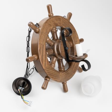 Brilagi - Hängeleuchte an Kette TIMONA 2xE14/40W/230V Buche/Walnuss