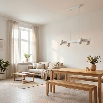 Brilagi - Hängeleuchte an Stahlseil SELE 4xGU10/30W/230V weiß