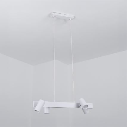 Brilagi - Hängeleuchte an Stahlseil SELE 4xGU10/30W/230V weiß