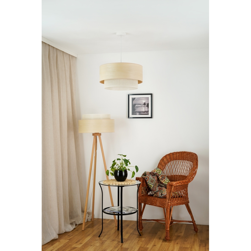 Brilagi - Hängeleuchte ARIZONA BOHO 1xE27/15W/230V d 45 cm beige/weiß