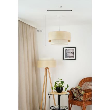Brilagi - Hängeleuchte ARIZONA BOHO 1xE27/15W/230V d 45 cm beige/weiß