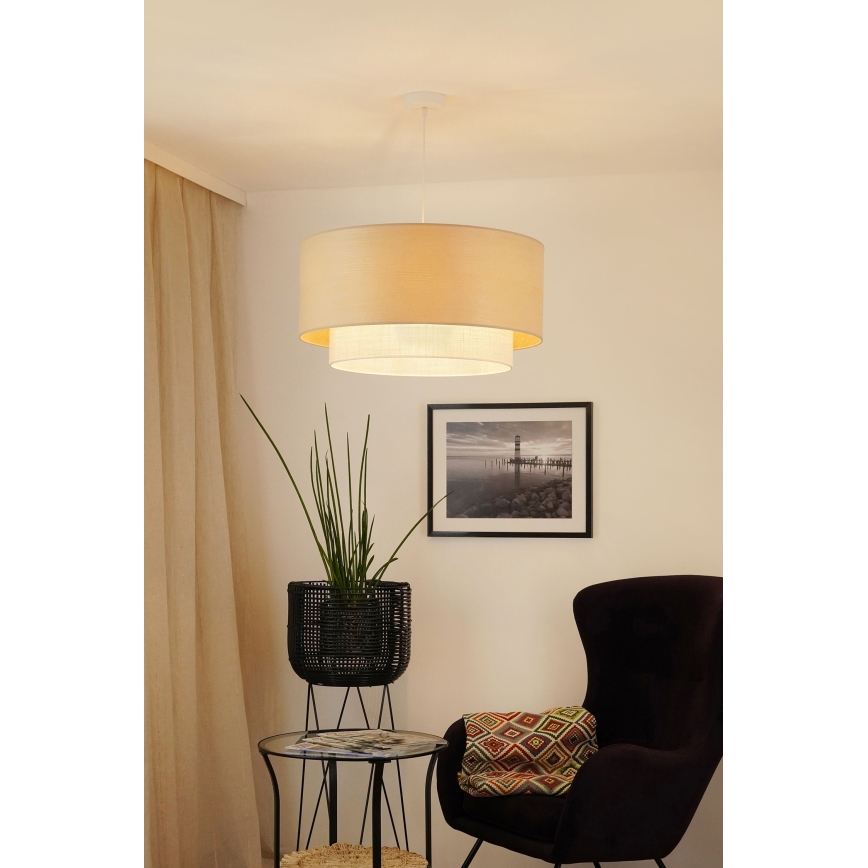 Brilagi - Hängeleuchte ARIZONA BOHO 1xE27/15W/230V d 60 cm beige/weiß