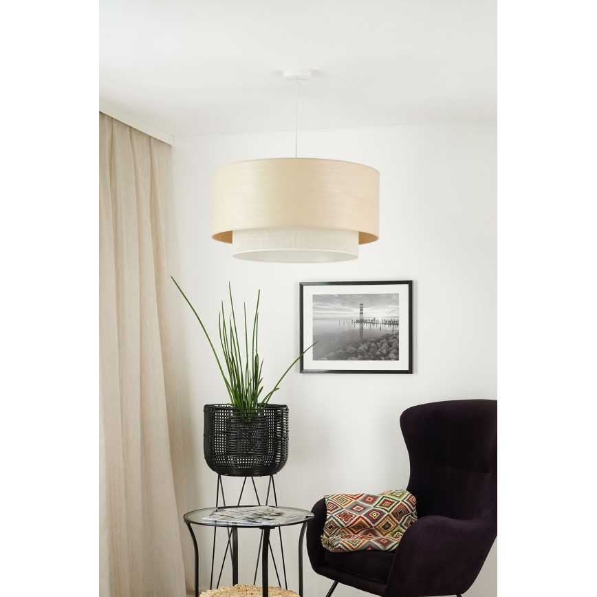 Brilagi - Hängeleuchte ARIZONA BOHO 1xE27/15W/230V d 60 cm beige/weiß
