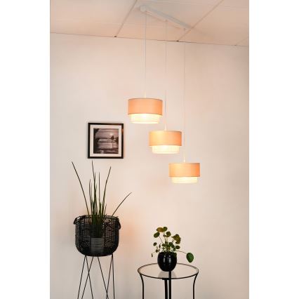 Brilagi - Hängeleuchte ARIZONA BOHO 3xE27/15W/230V beige/weiß