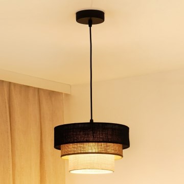 Brilagi - Hängeleuchte ASPEN LUNETA 1xE27/15W/230V d 25 cm schwarz/beige/cremefarben
