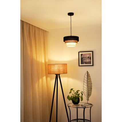 Brilagi - Hängeleuchte ASPEN LUNETA 1xE27/15W/230V d 25 cm schwarz/beige/cremefarben
