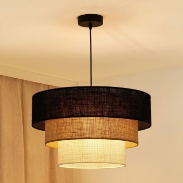 Brilagi - Hängeleuchte ASPEN LUNETA 1xE27/15W/230V d 45 cm schwarz/beige/cremefarben
