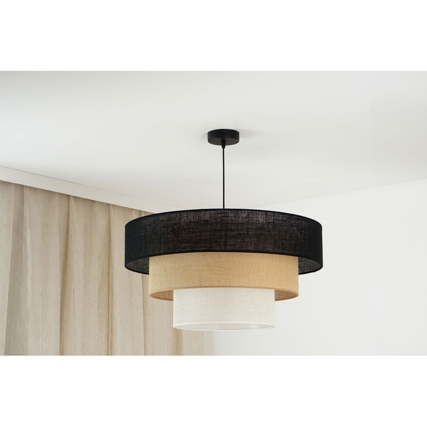 Brilagi - Hängeleuchte ASPEN LUNETA 1xE27/15W/230V d. 60 cm schwarz/beige/cremefarben