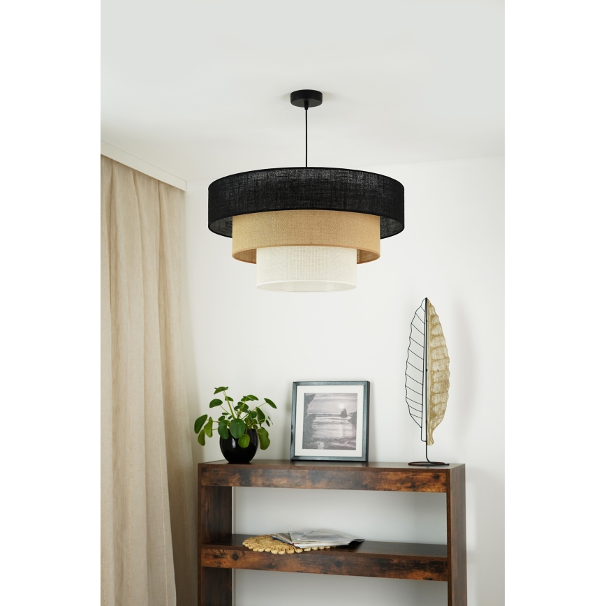 Brilagi - Hängeleuchte ASPEN LUNETA 1xE27/15W/230V d. 60 cm schwarz/beige/cremefarben