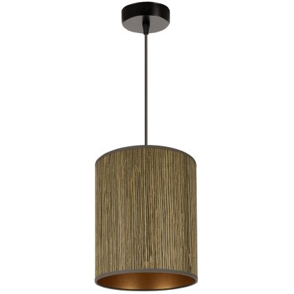 Brilagi - Hängeleuchte BOSTON ROLLER 1xE27/15W/230V d 21 cm Stroh braun/golden