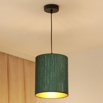 Brilagi - Hängeleuchte BOSTON ROLLER 1xE27/15W/230V d 21 cm Stroh grün/golden