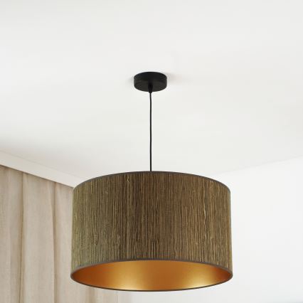 Brilagi - Hängeleuchte BOSTON ROLLER 1xE27/15W/230V d 45 cm Stroh braun/golden