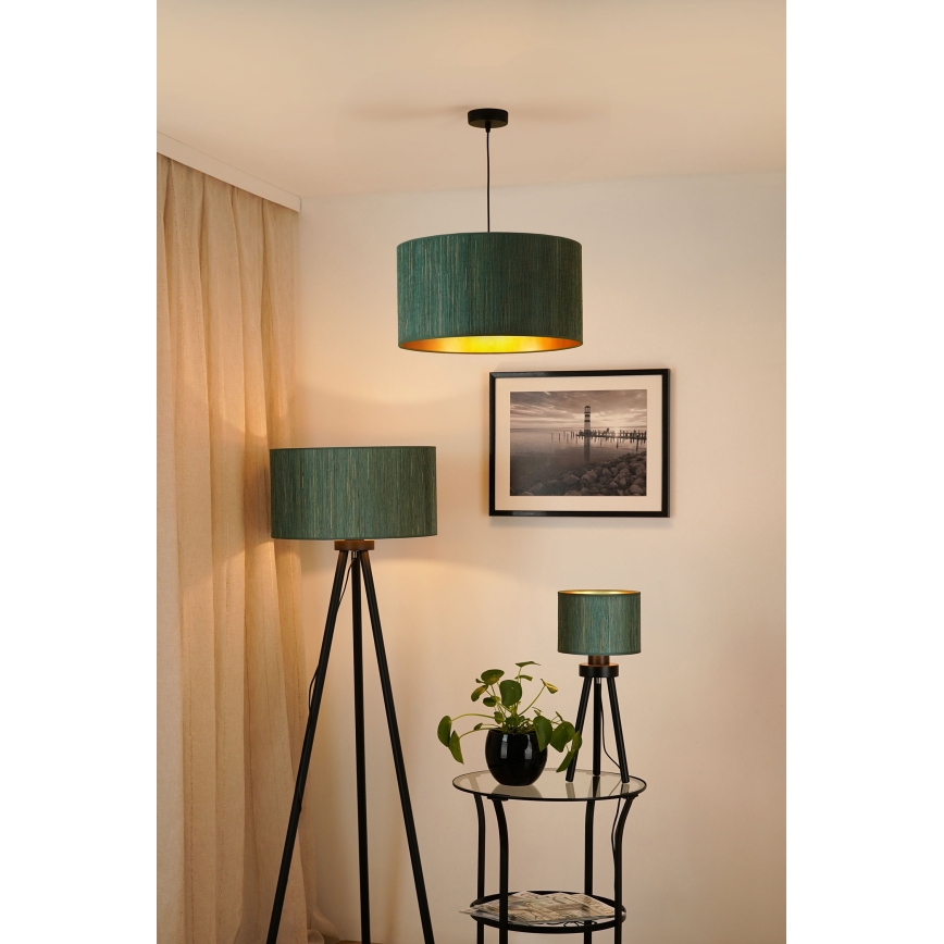 Brilagi - Hängeleuchte BOSTON ROLLER 1xE27/15W/230V d 45 cm Stroh grün/golden