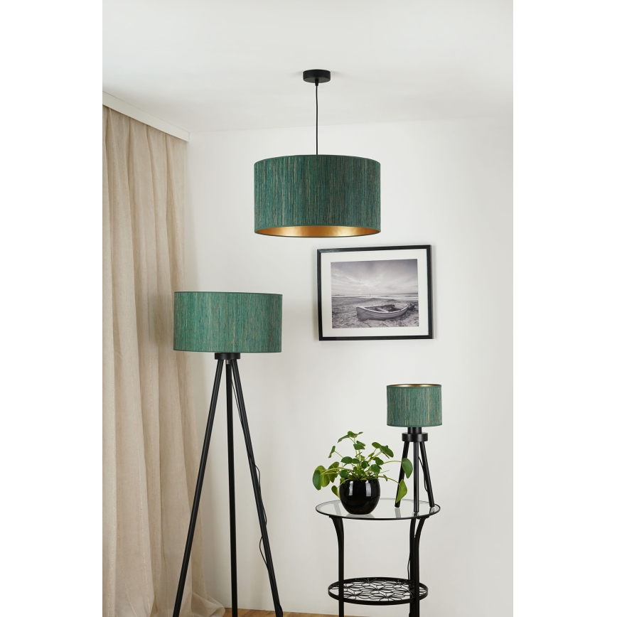 Brilagi - Hängeleuchte BOSTON ROLLER 1xE27/15W/230V d 45 cm Stroh grün/golden