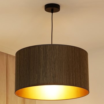 Brilagi - Hängeleuchte BOSTON ROLLER 1xE27/15W/230V d 45 cm Stroh braun/golden