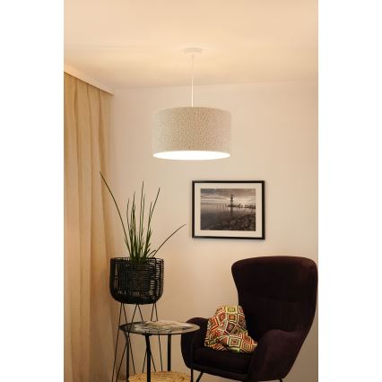 Brilagi - Hängeleuchte BOUCLE ROLLER 1xE27/15W/230V d 45 cm cremefarben