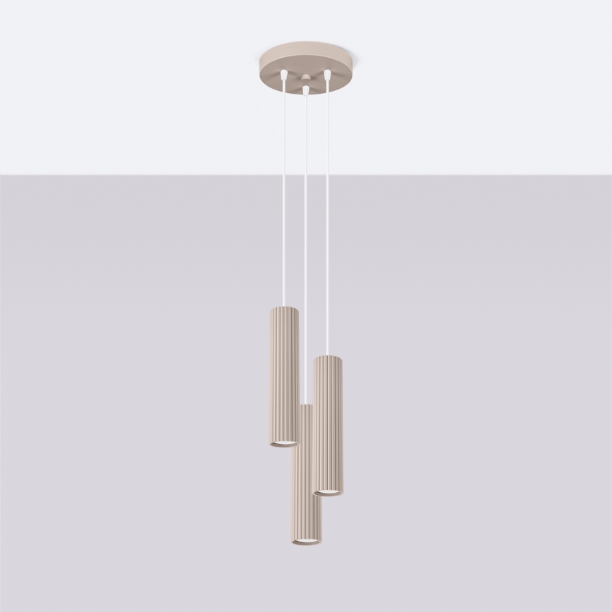 Brilagi - Hängeleuchte CRESTO 3xGU10/10W/230V taupe