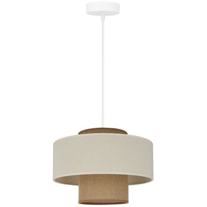 Brilagi - Hängeleuchte DALLAS 1xE27/15W/230V d 30 cm braun/cremefarben/weiß